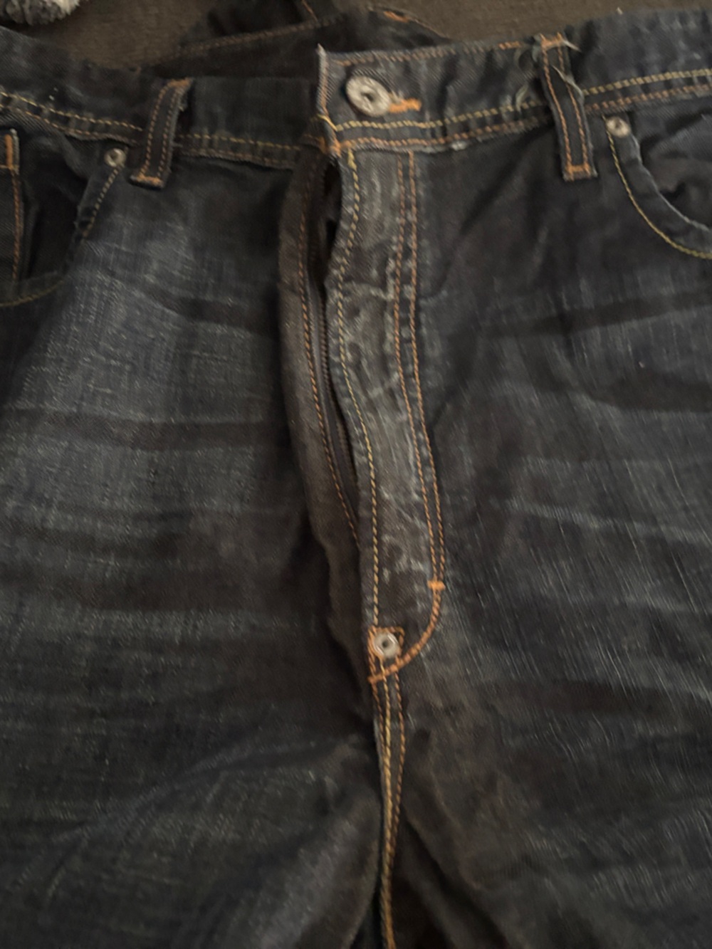 Relaxed Fit Men's Dark Blue Jeans - Casual Everyday Comfort